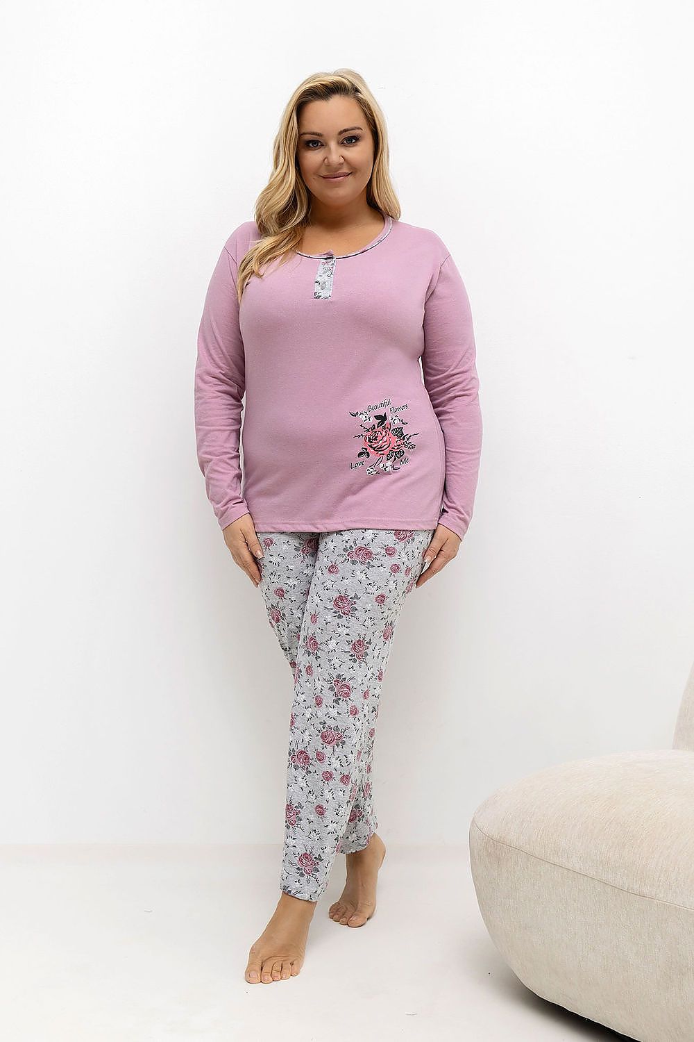  Plus Size Pajamas model 221188 Forever Pink 