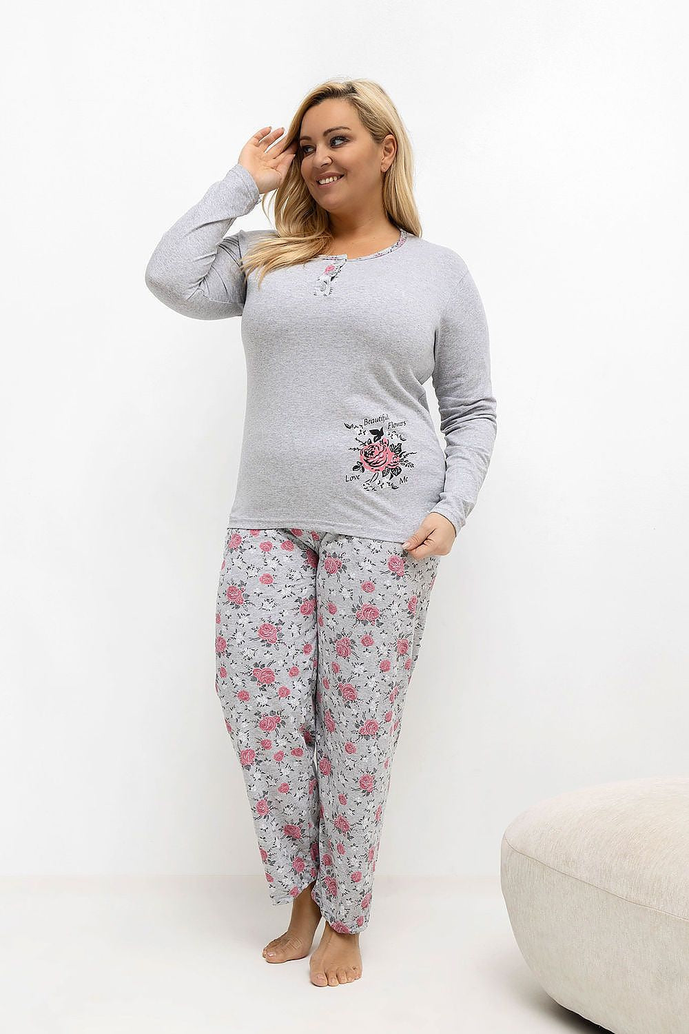  Plus Size Pajamas model 221194 Forever Pink 