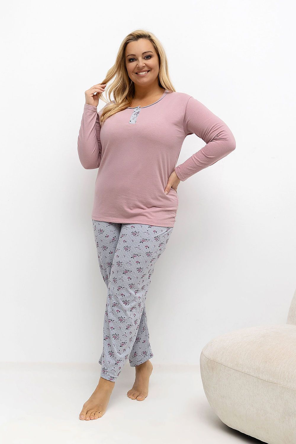  Plus Size Pajamas model 221196 Forever Pink 