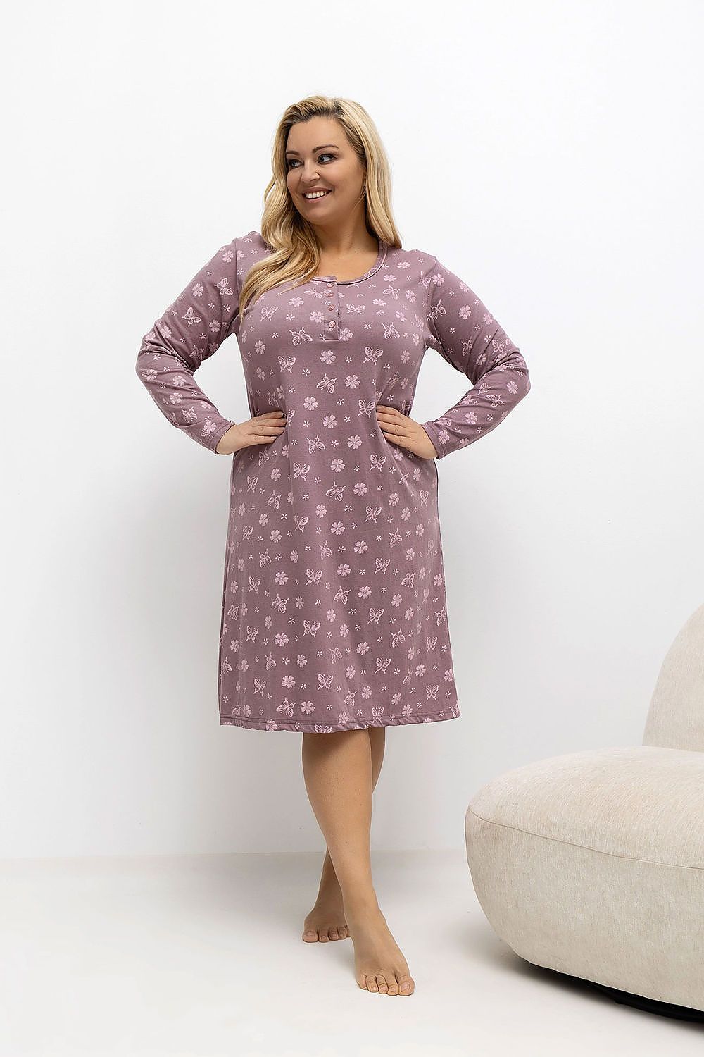  Plus Size Nightgown model 221200 Forever Pink 