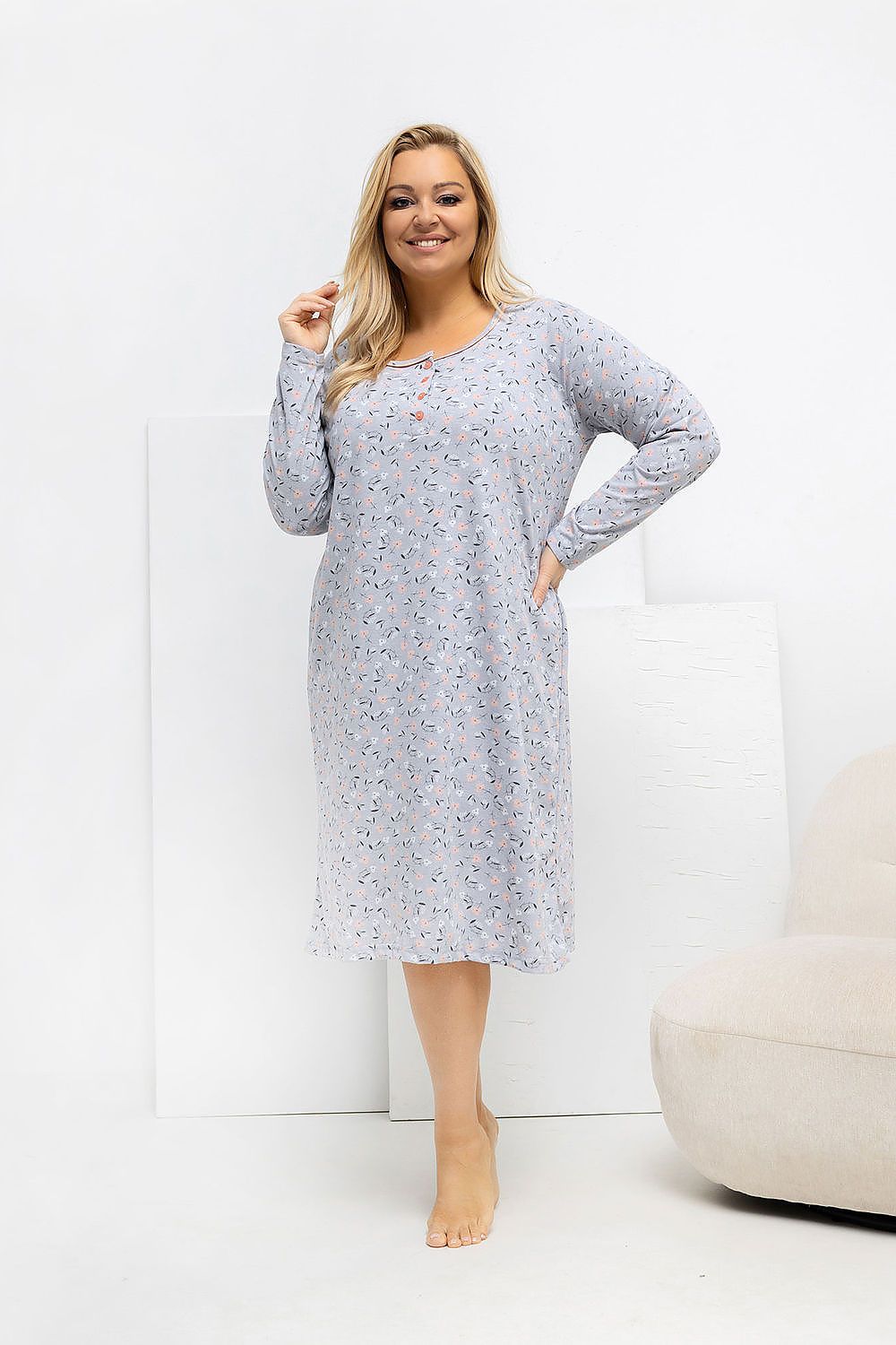  Plus Size Nightgown model 223307 Forever Pink 