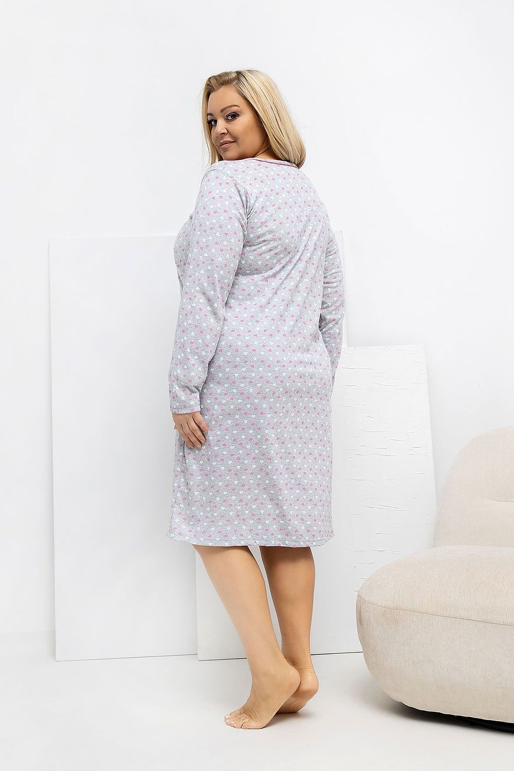  Plus Size Nightgown model 223309 Forever Pink 